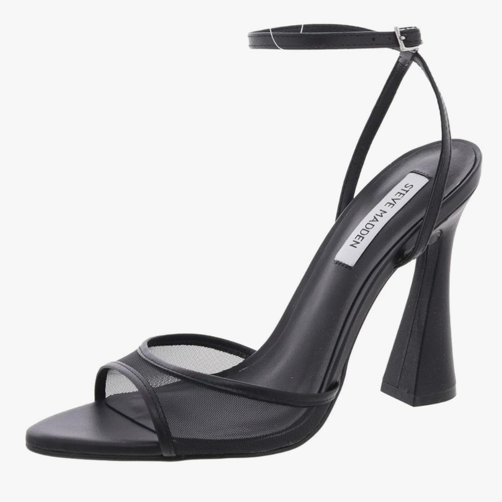 Black Steve Madden Beki heeled strappy sandals